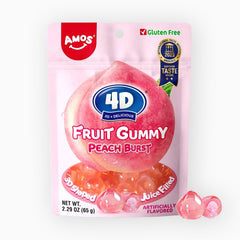Amos 4D Fruit Gummy Peach Burst 65 G