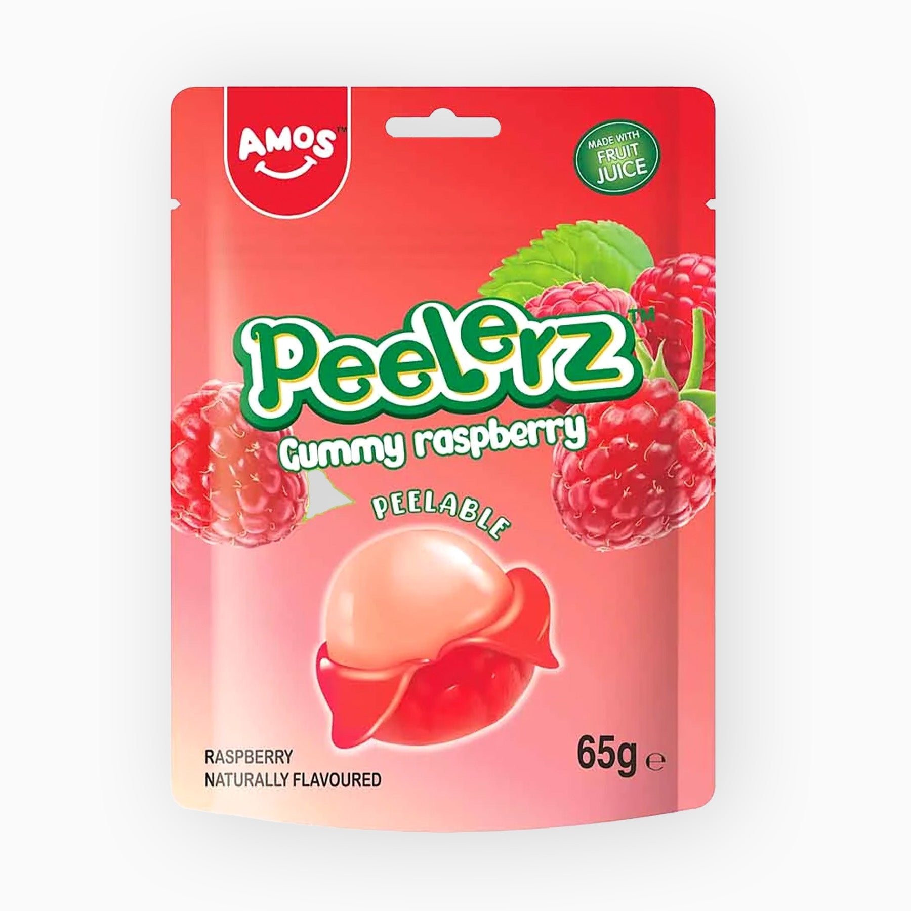Amos Peelerz Gummy Raspberry 65 G