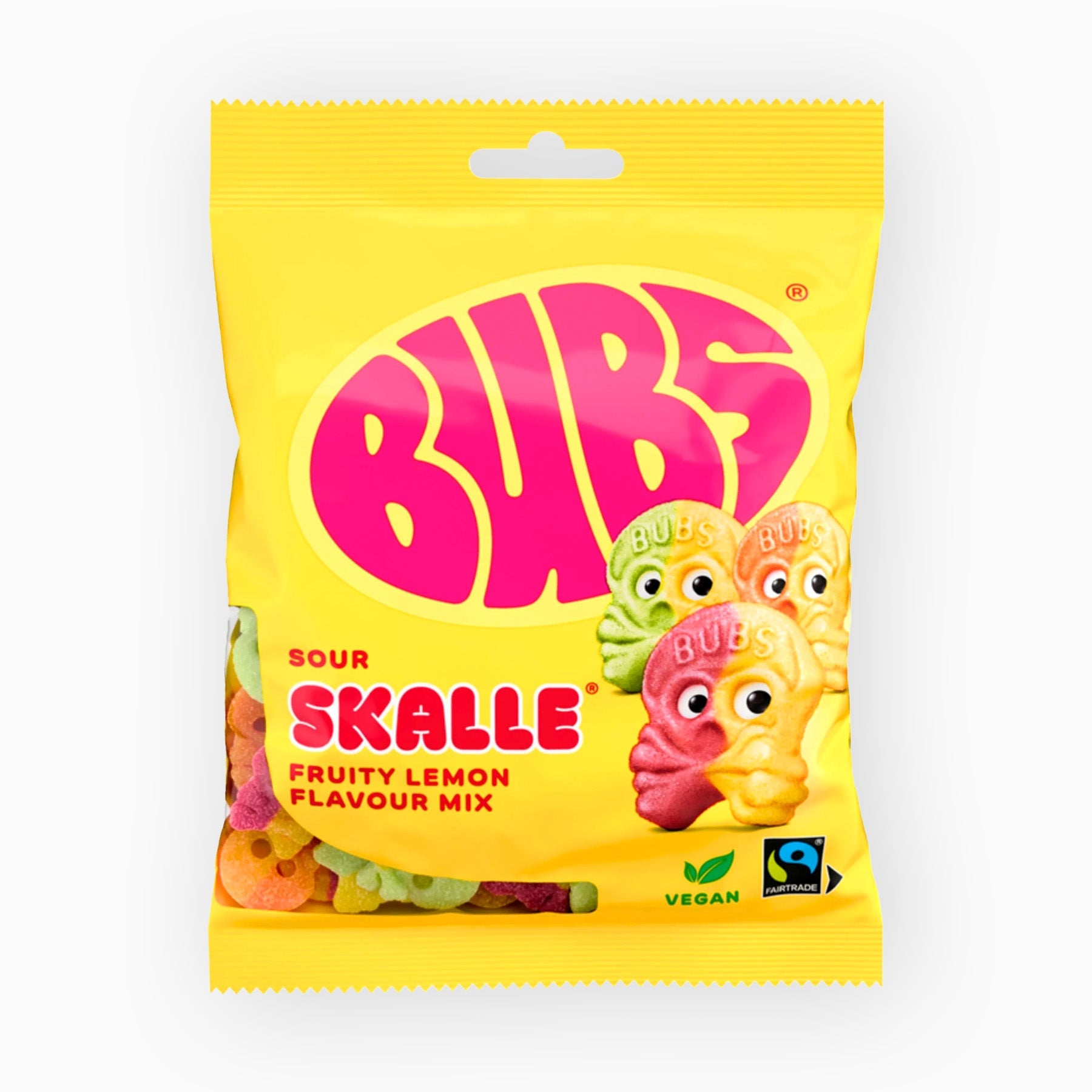 Bubs Sour Skalle Fruity Lemon 90 G