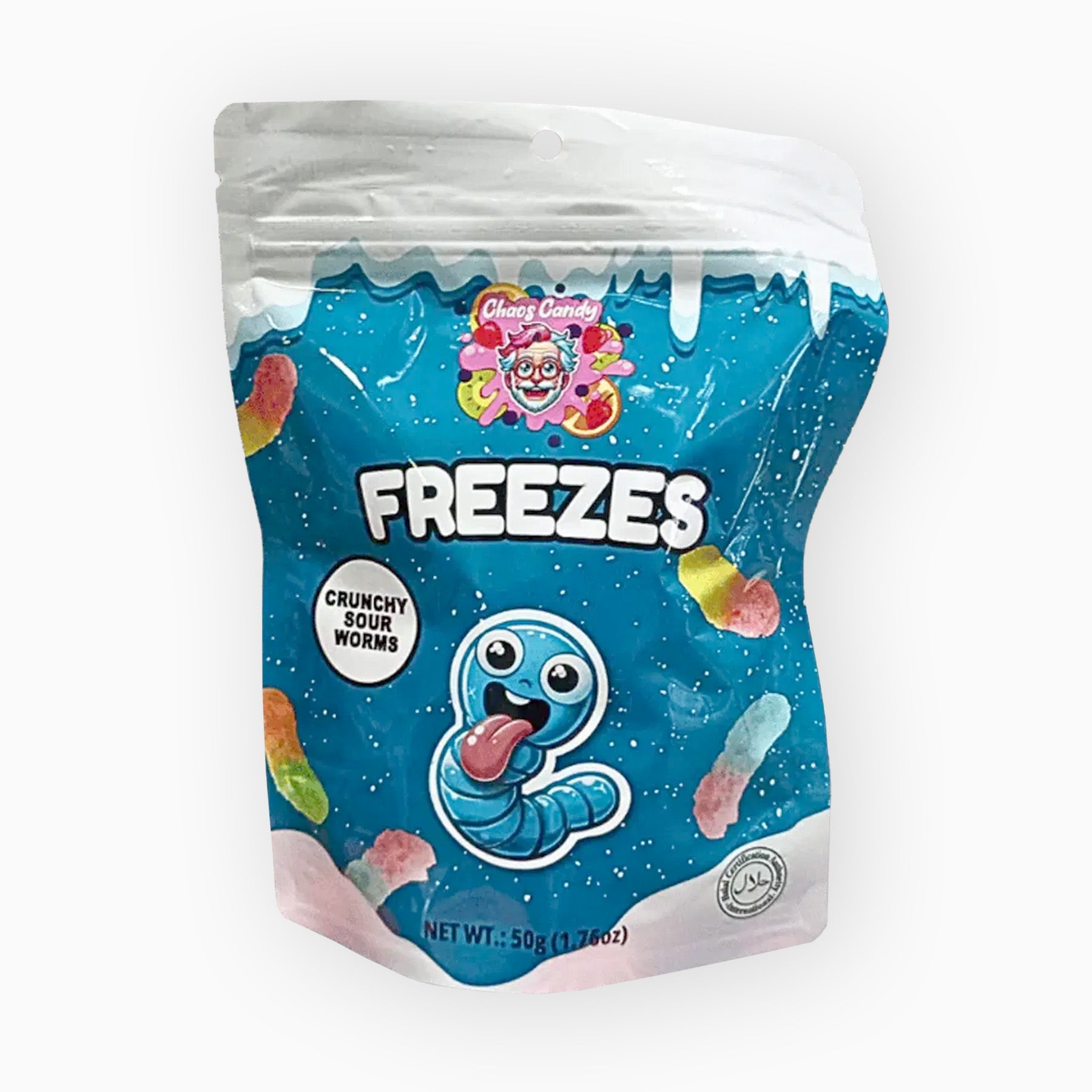 Chaos Candy Freezes Crunchy Sour Worms 50 G