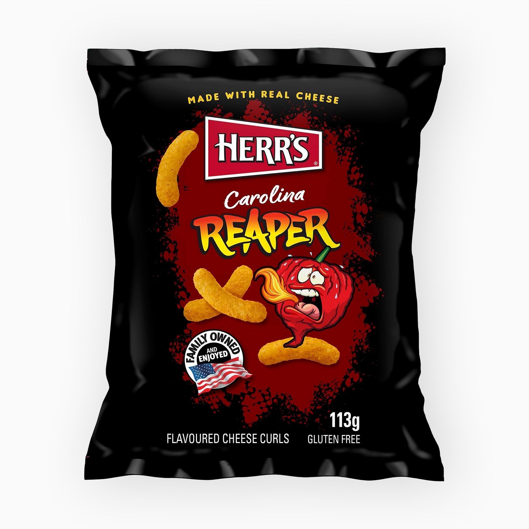 Herrs Carolina Reaper Cheese Curls 113g 1