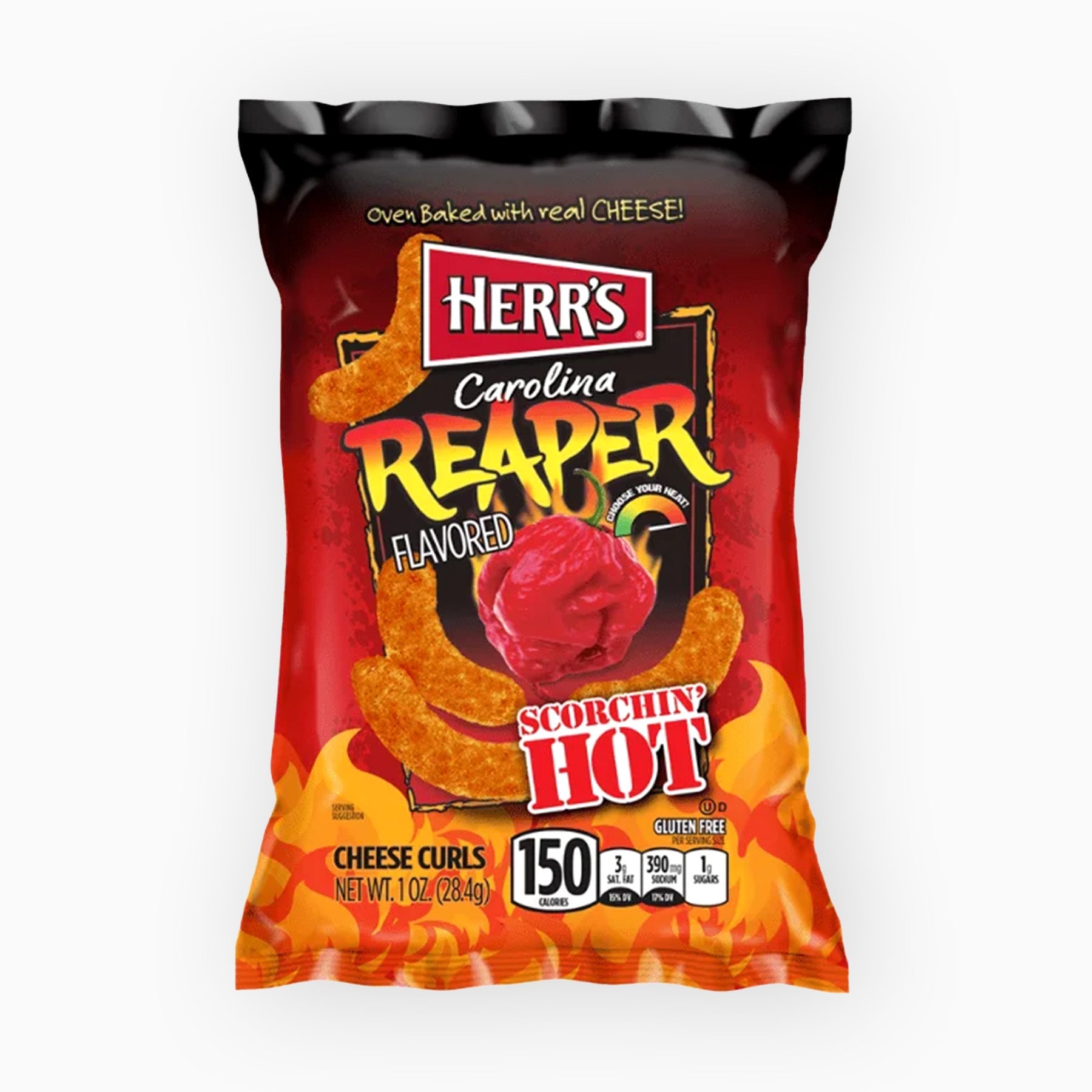 Herrs Carolina Reaper Cheese Curls 28g