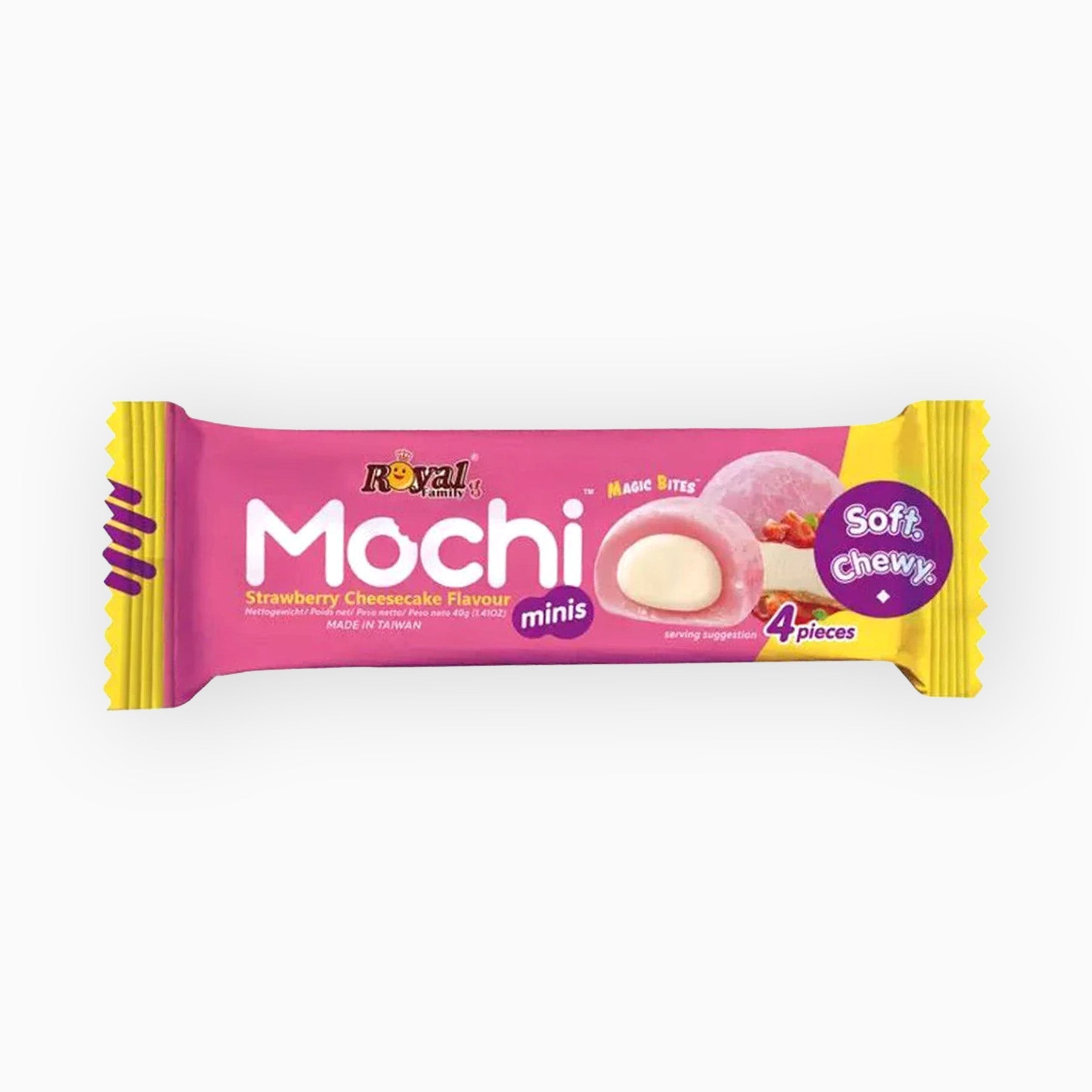 Royal Family Mochi Mini Strawberry Cheese Cake Snack 40g 1
