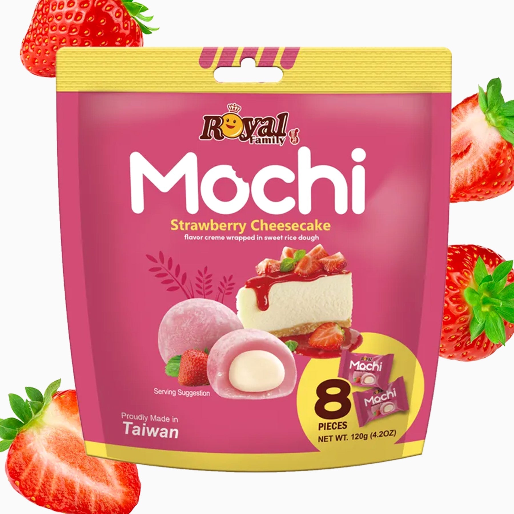 Royal Family Mochi Strawberry Cheescake 120g 2